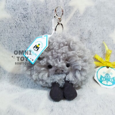 Jellycat Amuseables Storm Cloud Bag Charm Keychain Cute Grumpy