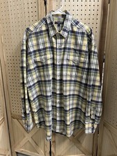 Roper Mens Shirt Western Wear Rodeo Cowboy Brushpopper Pearl Snap Plaid XL EUC