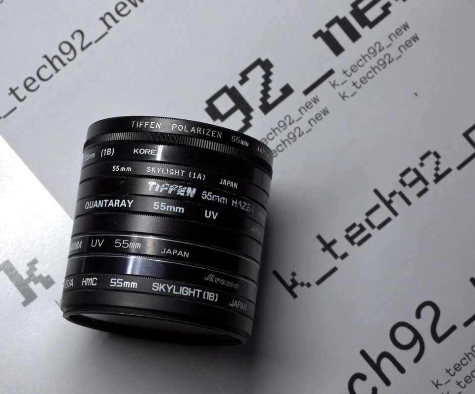 Vintage Camera Lens Bundle - Set of 10 55mm Lenses: Kalimar, Aroma, Tiffen, more - Image 2 of 4