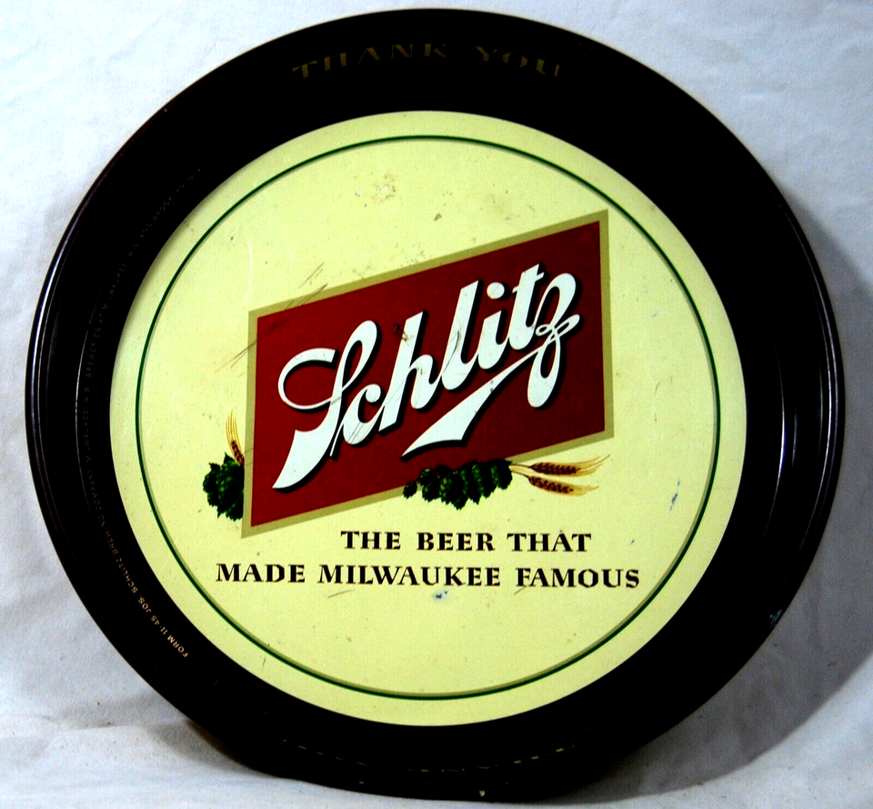 Vintage Schlitz Beer Tray Jos. Schlitz Brewing Company Milwaukee