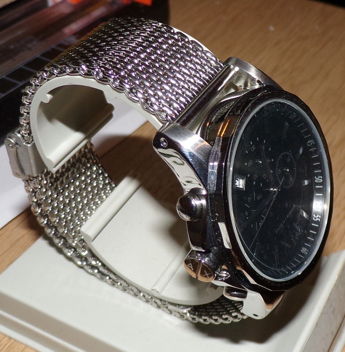 Genuine Armani Exchange Ax1039 Men's Watch AX2084 Stainless Steel