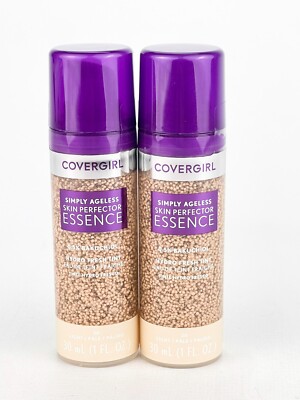 Covergirl Simply Ageless Skin Perfector Essence Foundation 20 Light Tinted Lot 2