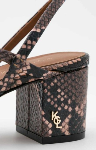 Kurt Geiger Burlington Sling Snake Print Court Shoes, UK 5 - Picture 6 of 7