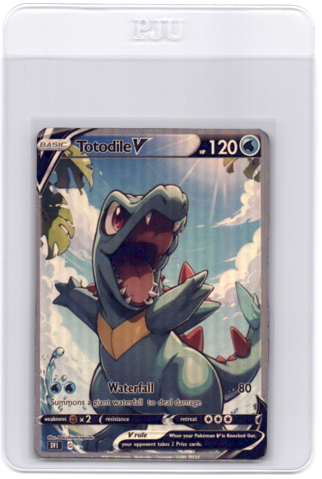 CUSTOMmade madeTOorder full art holo pokemon card PTL291 Totodile