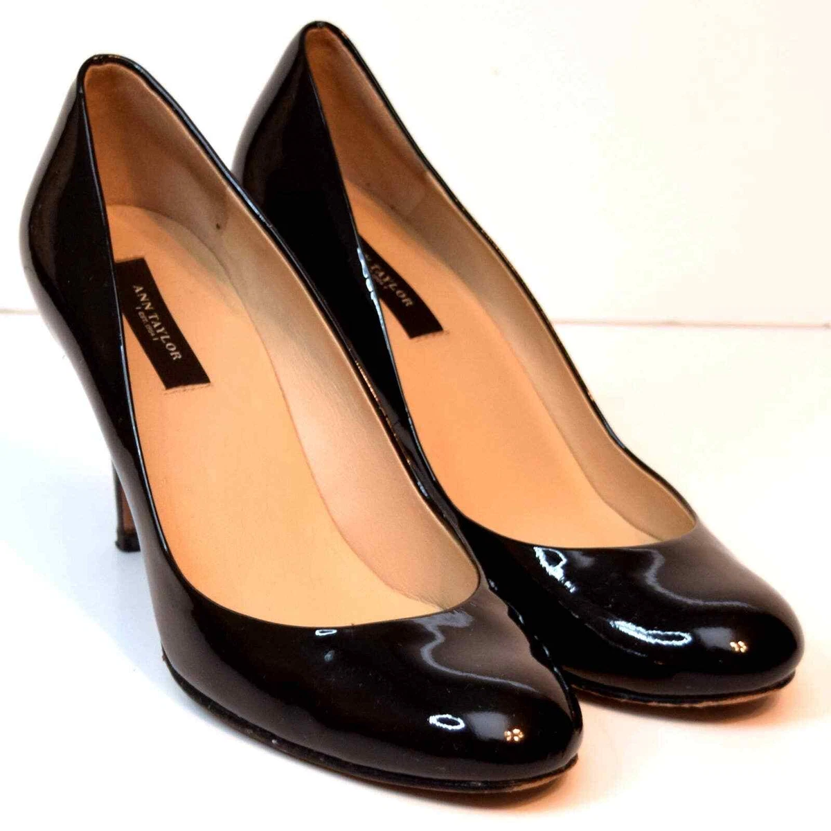 Ann Taylor Heels Pumps Dress Shoes Womens Size 7M Black Patent