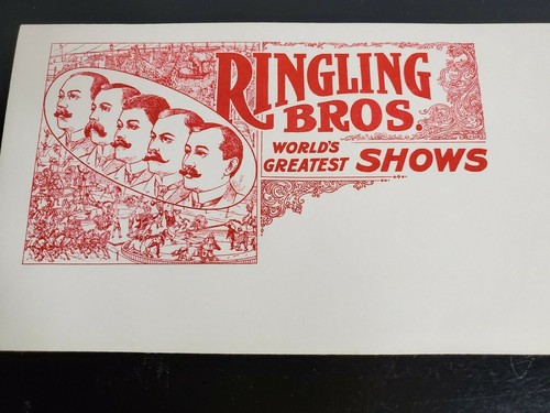 Ringling Brothers World's Greatest Shows Circus envelope, Ringling Heads - Picture 2 of 4