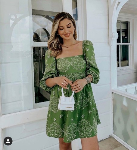 zara embroidered green dress