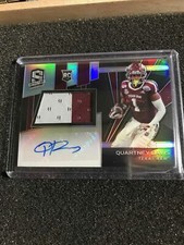 2020 Spectra QUARTNEY DAVIS Auto patch RC SP #’d 21/99 Texas A&M  Vikings