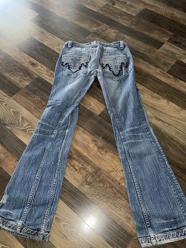 Antik Denim Cuffed Look Bootcut Jeans Label Size 29 (Actual W27) Made In USA - Picture 3 of 12