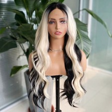 Synthetic Lace Front Wigs Long Body Wave Wig Women Glueless Cosplay Daily Use US