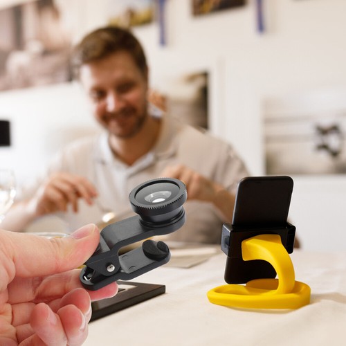Fisheye Lens Clip On Cell Phone Lens Kit Wide Angle Macro Fisheye Lens - 第 4/12 張圖片