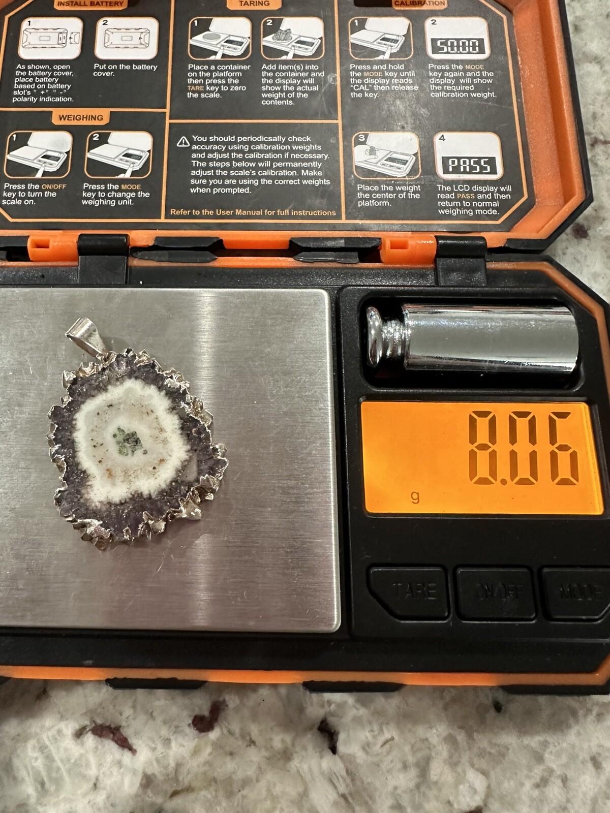 Silver Electroplated Agate Geode Slice Quartz Dru… - image 5