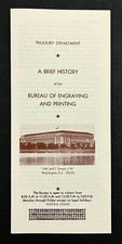 1968 Bureau Engraving Printing US Treasury Department History Vintage Brochure
