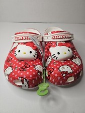Hello Kitty Crocs Womens Size 10 Red Classic Clogs Sandals Shoes Christmas