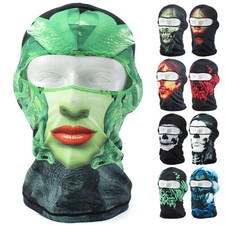 Motorcycle Balaclava Skull Ghost Full Face Mask Sun Beanie Hat Cap Halloween
