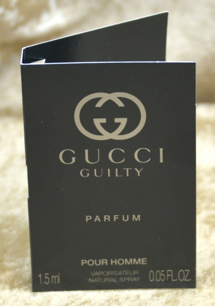 GUCCI GUILTY POUR HOMME PARFUM 1 x SAMPLES 0.06 FL. OZ. 1.5 ML
