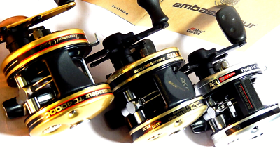 Vintage 80/90s' ABU Garcia Ambassadeur 4000 series reels in G/S/K