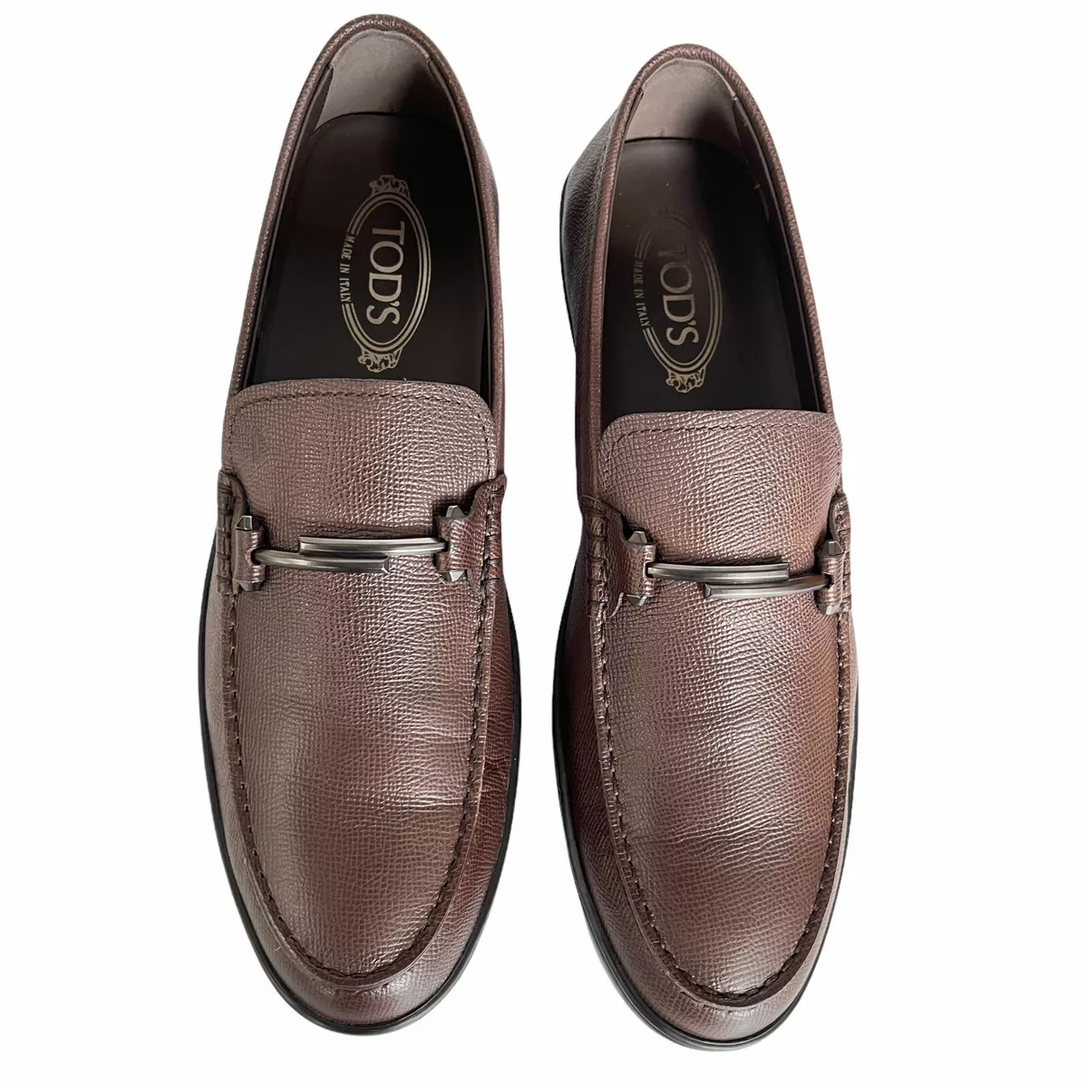 Saffiano leather online loafers
