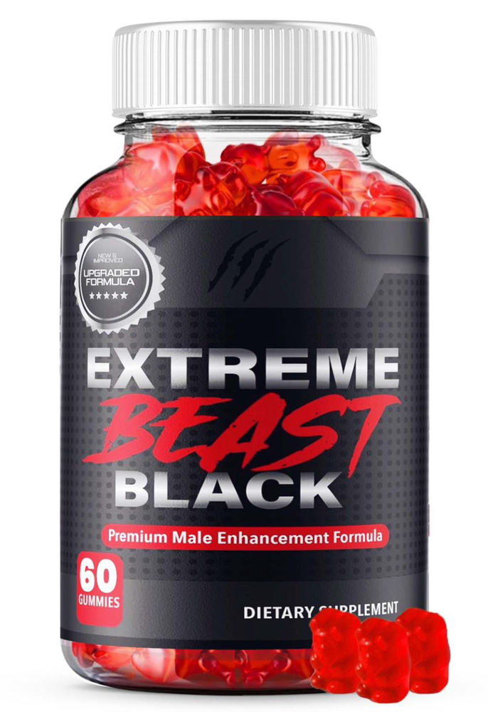 Extreme Beast Black Gummies Male Enhancement Formula Supplement - (60 GUMMIES)