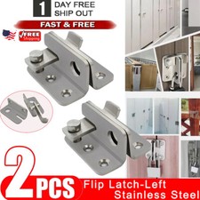 2PCS Flip Latch Thickened Heavy Duty Hasp Safety Sliding Door Lock Gate Latches