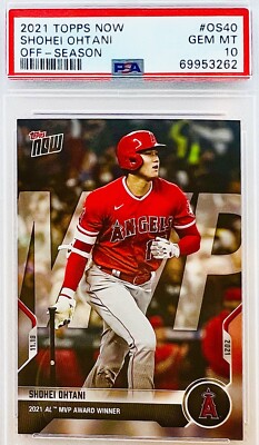 大谷翔平2021TOPPS NOW MVP AWARD WINNER PSA10 2021 Topps Now Shohei Ohtani “2021 MVP” #OS40 PSA 10 💎 | eBay