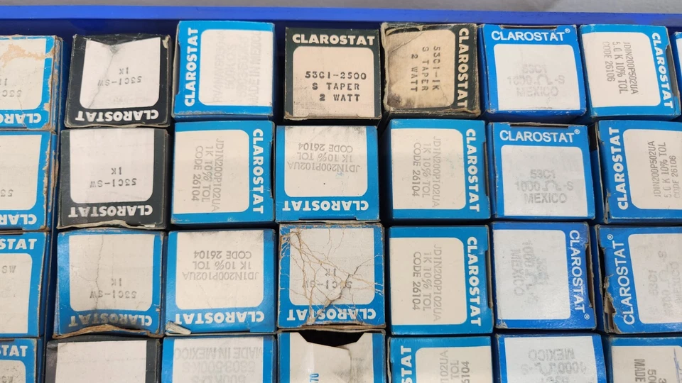 Lote de 63 Sensores, Controles y Resistencias Clarostat Potenciómetros NOS Foto 4 de 4