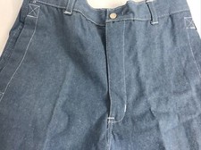 VTG NWT 70s Billy the Kids Boys Size 12 Reg Denim Blue Pants w/white Stitching