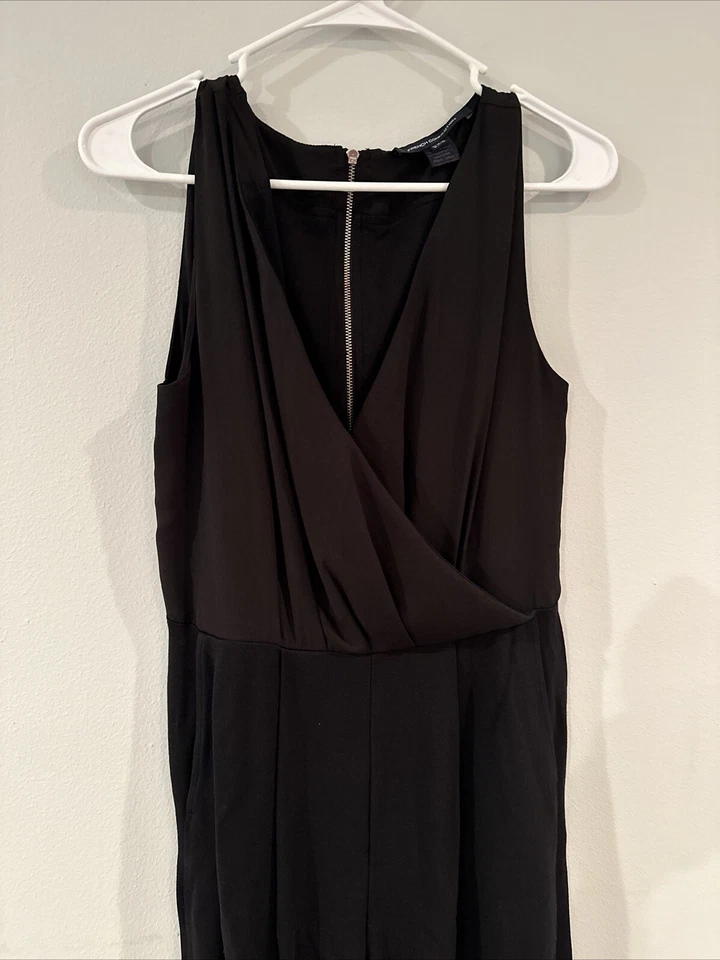 French Connection Women’s Black Pant  Sleeveless Jumpsuit Romper Size 12 - Image 2 of 4