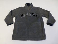 Old Navy Sweatshirt Boys Size Small Grey Fleece Zip Neck Great Condition