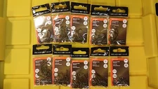 Size 2 Hooks, 10 Packs of 10, 100 total fish hooks, NEW Lot of 10 Ready2Fish 