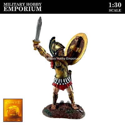 1:30 Conte Collectibles Painted Bronze Age Spartan Greek Hoplite Figure SP-0015