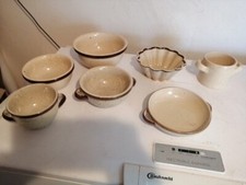 Steinzeug,  Ton Glasirt 7-teilig!