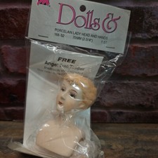 Vintage Mangelsen's Doll Porcelain Head  Hands Women 168-52 2 3/4"