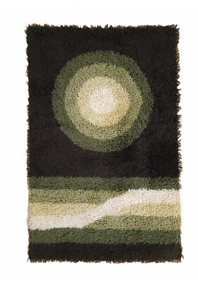 EGE Rya Boutique wool wall hanging rug vintage Mid Century 70s Pop Art Denmark