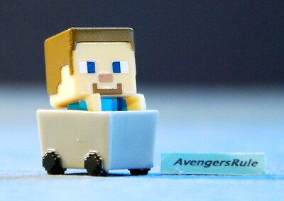 Mine Craft Collectible Mini Figures Dig In Series 3 Steve in Minecart
