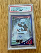 2018 Panini Donruss Optic Chase Edmonds PURPLE Auto RC /35 PSA 10 GEM MINT POP 1
