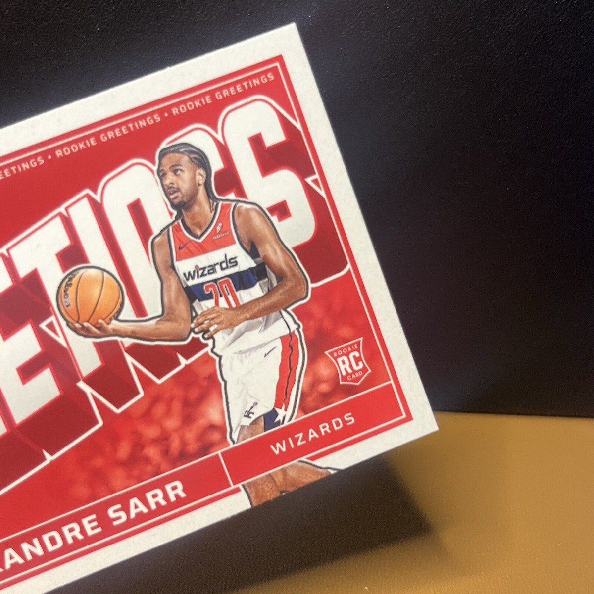 2024-25 Panini NBA Hoops Rookie Greetings #17 Alexandre Sarr RC SP