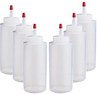 Mini Squeeze Dispensing Decorating Bottles With Red Tip Caps, 6 Count Mini Squeeze Dispensing Decorating Bottles With Red Tip Caps, 6 Count