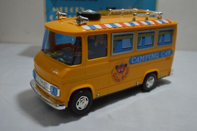 RARE Yonezawa NOS 70's Yellow MELODY CAMPING CAR MERCEDES BENZ