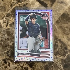 NOLAN TRAEGER 2024 Panini USA Baseball Blue Stars & Stripes Holo Stars 18U B-18