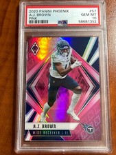2020 Panini Phoenix Pink PRIZM /199 AJ Brown #57 PSA 10 EAGLES