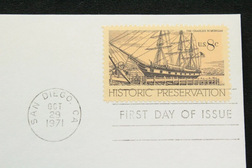 USPS FDC #1441 1971 8¢ Whaling Ship Historic Preservation Issue ArtMaster ST695 - Image 2 of 3
