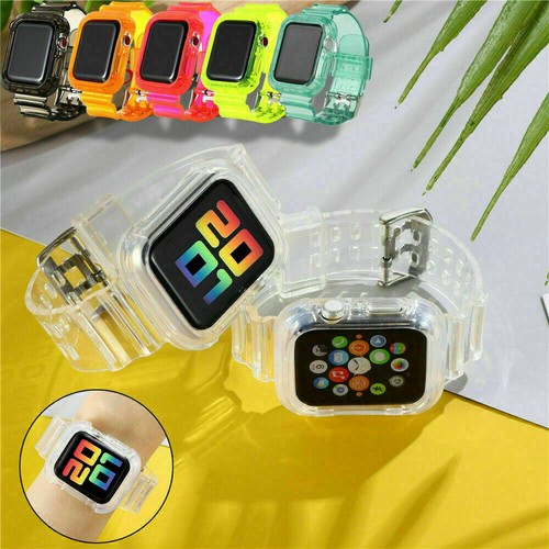 TPU Clear Silicone Watch Band Wrist 