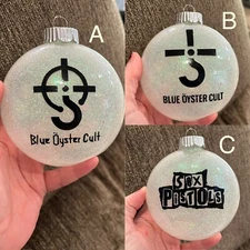 Handmade “Sex Pistols or Blue Oyster Cult" Christmas ornaments! see details!