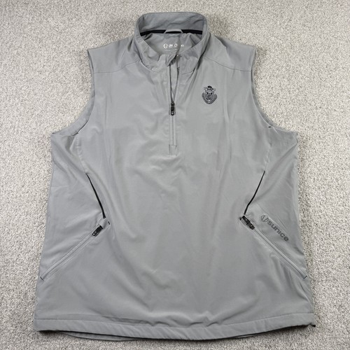 Sunice Golf Wind Vest Mens Gray 1/4 Zip Pockets Casual Performance XL - Picture 4 of 8