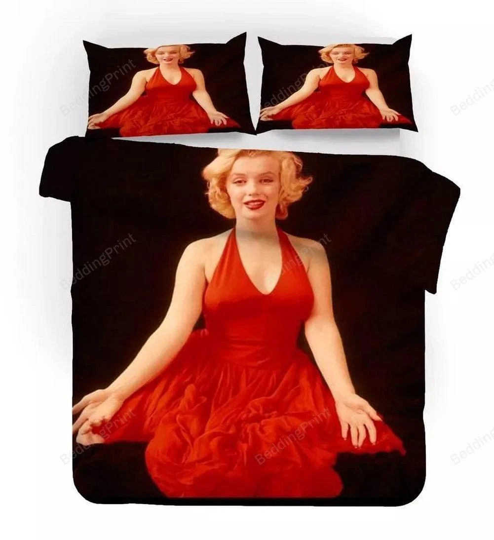 Marilyn Monroe In Red Dress Bedding Sets
