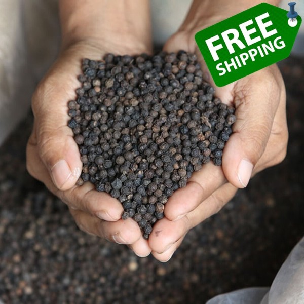 Pimienta negra entera orgánica pura molida granos de pimienta especia natural de Ceilán