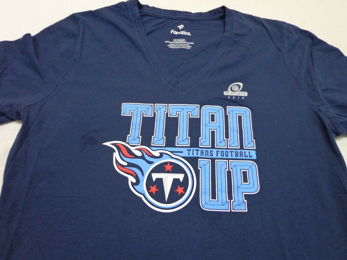 NFL Tennessee Titans Fanatics TITAN UP 2019 Playoffs T Shirt NFL Tennessee Titans Fanatics TITAN UP 2019 Playoffs T Shirt
