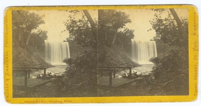 D0290~ Minnesota-Minne-Ha-Ha Falls 1870s Stereoview   Whitney & Zimmerman