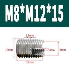 M2-M20 SLOTTED SELF TAPPING THREADED INSERTS EXTERNAL AND INTERNAL THREAD